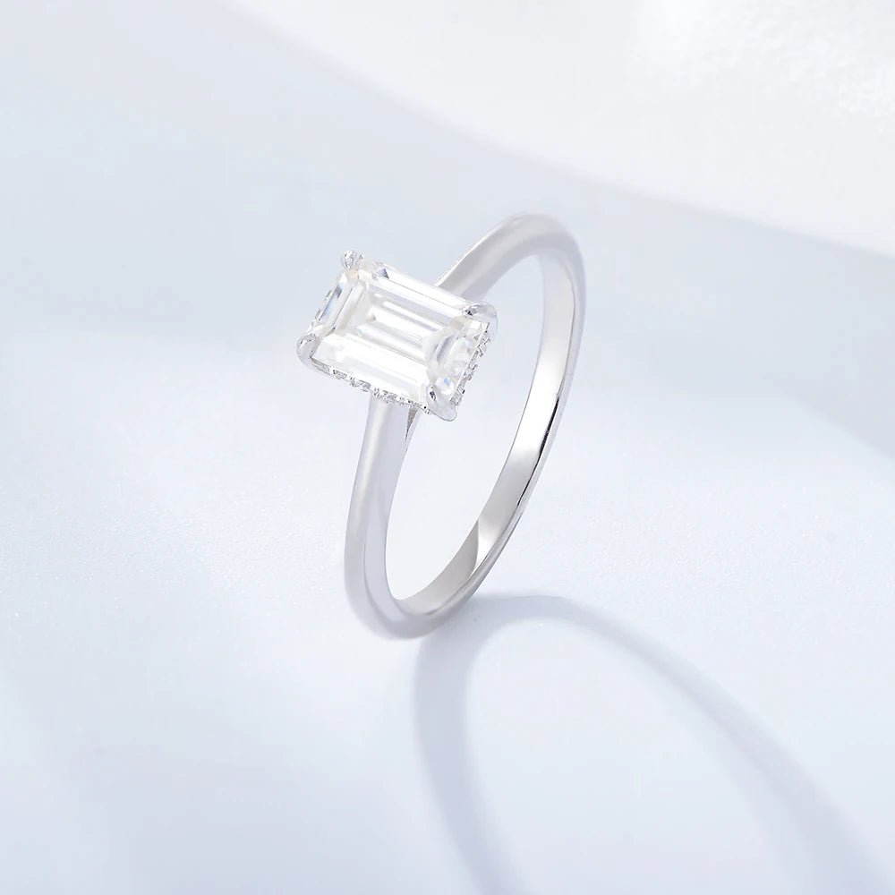 The New 2024 Rengas Wholesale 925 Sterling Silver 14K Gold Plated Jewelry Cz Big Baguette Cut Diamond Ring for Wedding – Image 5