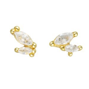 Peishang Jewelry Hot Sale Fashion Classic Sterling 925 Silver Jewelry Wholesale Simple Zircon Stud Earrings for Women