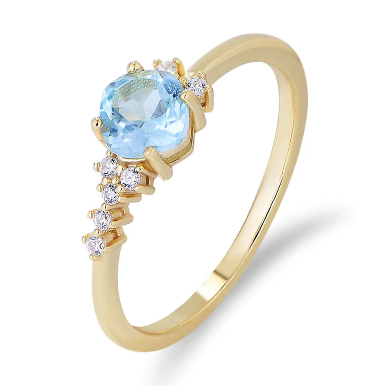 Factory Direct Italian Modern Style Design Natural Can Be Customized Diamond Sapphire Color Engagement Ring for Woman