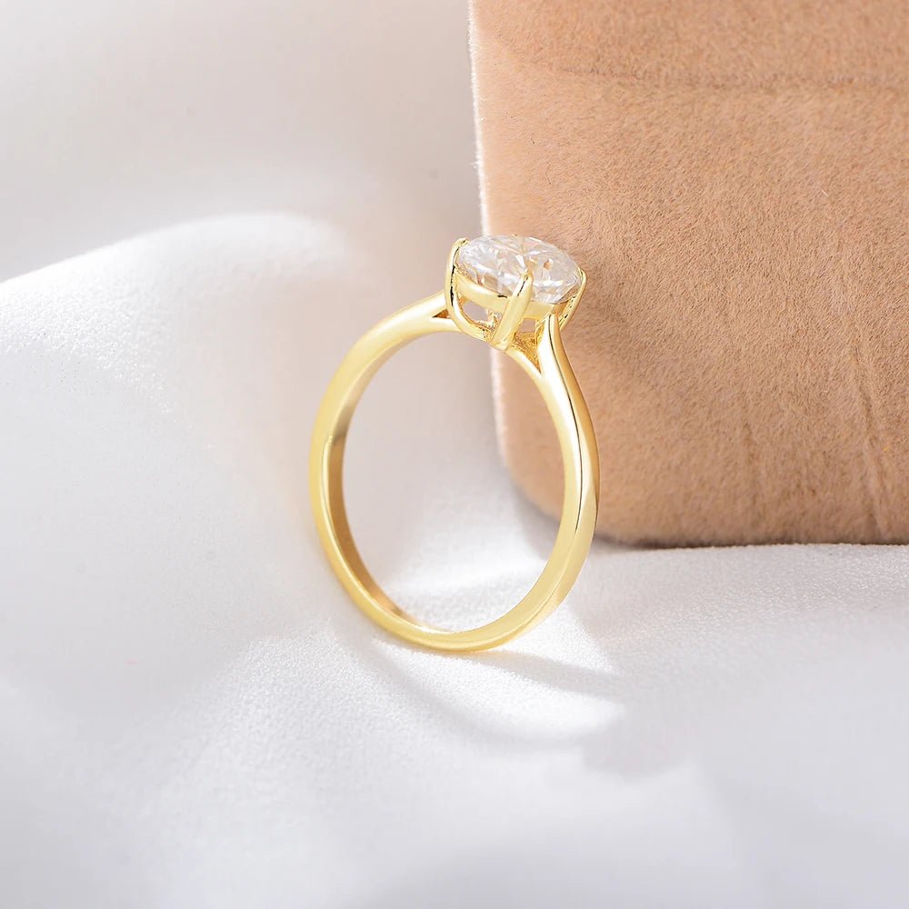 KR1458 2024 Most Popular 925 Silver Zircon Stone Minimalist Oval Diamond Cut Ring for Anniversary – Image 4