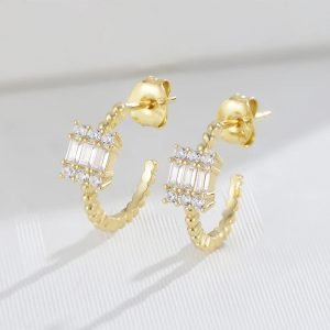 Custom Jewelry New Design High Quality 925 Silver Zircon Woman Earrings