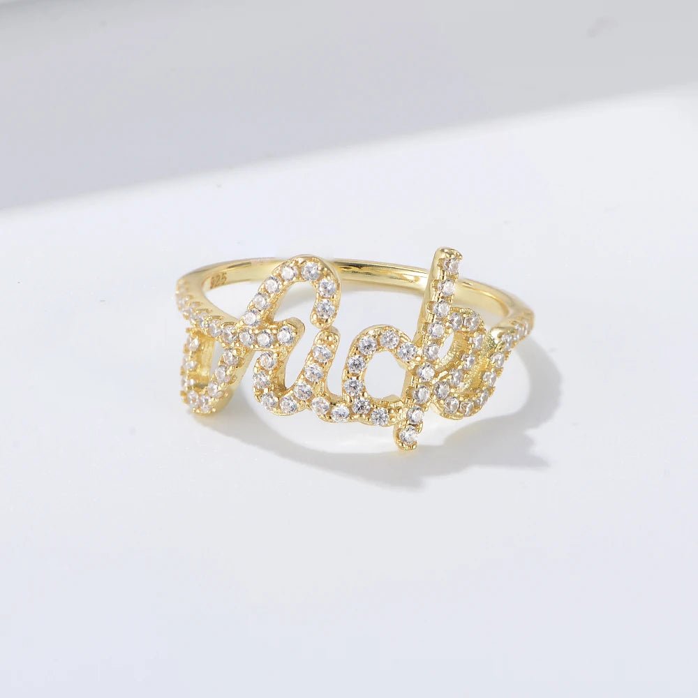 KR1261 Personality Fashion S925 Sterling Silver Pig Nose Shape Zircon Ring 14K Gold Plated Hollow Eternity Ring for Women Female – Image 2