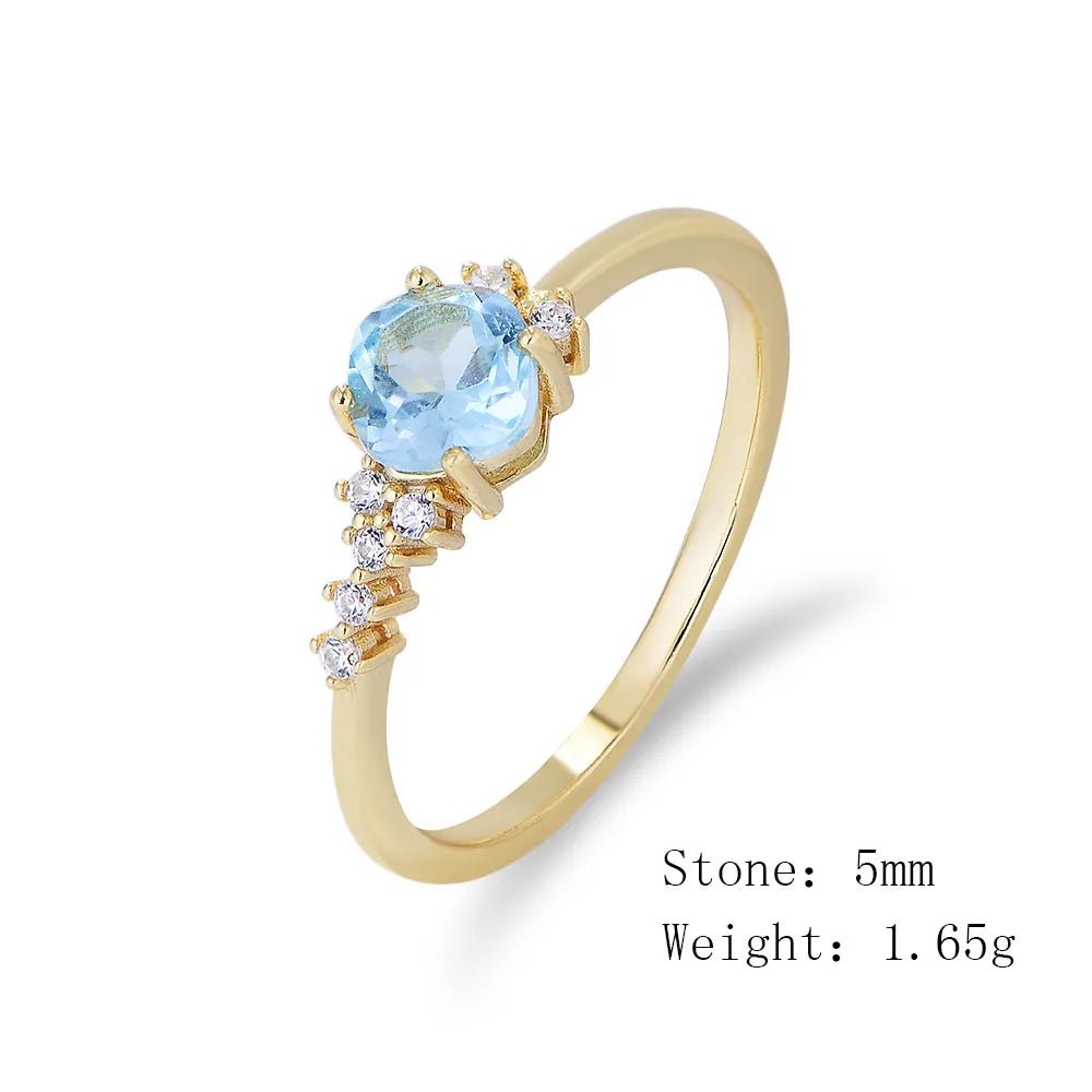 Factory Direct Italian Modern Style Design Natural Can Be Customized Diamond Sapphire Color Engagement Ring for Woman â Image 6