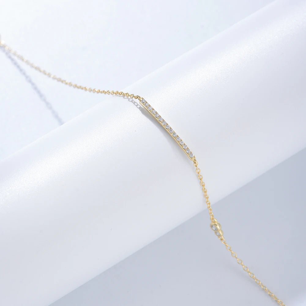2024 New Style Gold Plating Jewelry Zircon Stone Adjustable bar Bracelet Chain Link Bracelet - Image 4