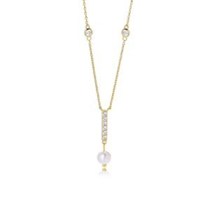 KN2332 Lariat Necklacescar Seat Cushion Coveredding Necklace Bridal E Bridal Trenpeugeotel Chain Shell Pearl Zircon Long Bar