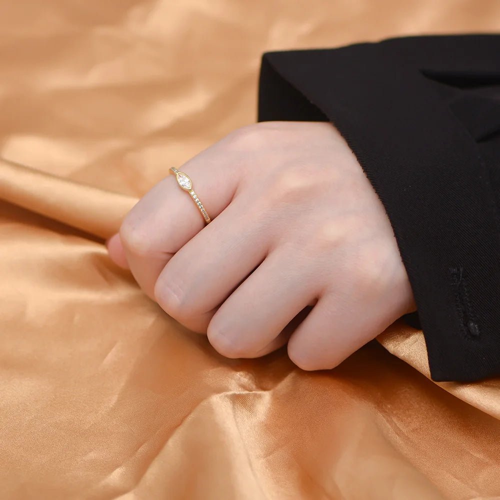 Factory Bijoux En Argent Sale 2024 New Products 925 Sterling Silver Engagement Personalize Marquise Cut Ring – Image 3