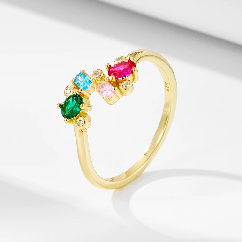 Sterling Jewelry Women Ring Cz 925 Silver 925 Sterling Custom Crystal Stone Simple Decoration Trendy Guangdong Silver Plated – Image 5