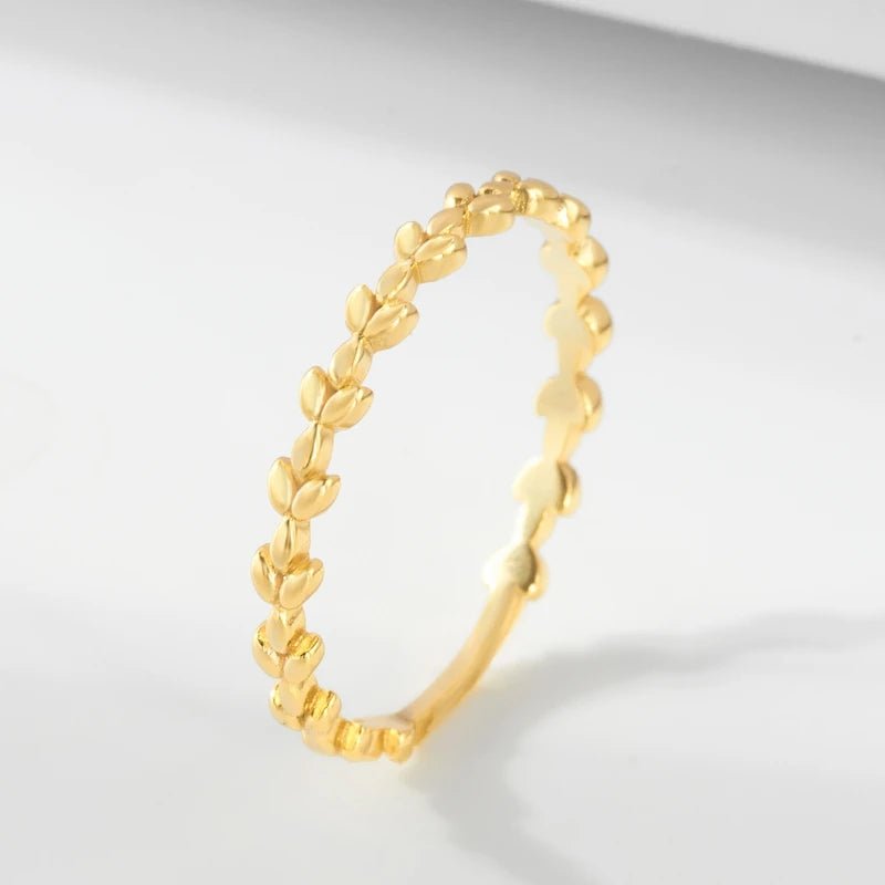 Peishang Manufacturers Custom Best Selling Products 2024 Ear of Wheat Vine Ring in 925 Sterling Silver 14k Gold Plated