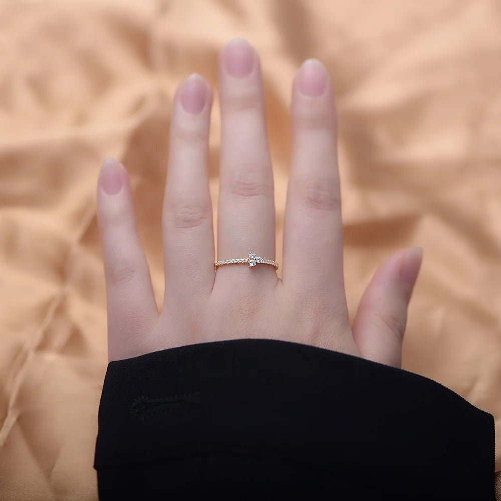 Luxury New Design High Quality 925 Sterling Silver Rings for Women CZ Three Stone Micro Paved Tennis Rings in 14k Gold Plated â Image 6