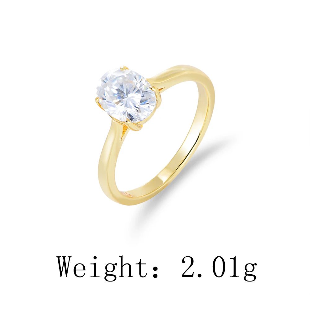 KR1458 2024 Most Popular 925 Silver Zircon Stone Minimalist Oval Diamond Cut Ring for Anniversary – Image 6