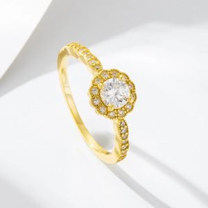 Peishang Fashionable Classic Jewelry Silver Ring 925 Sterling Micro Paved Zircon Diamond Wedding Rings Jewelry Women