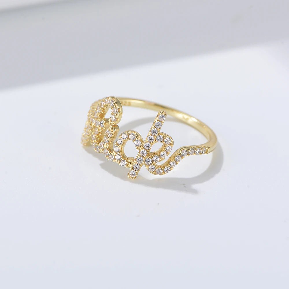 KR1261 Personality Fashion S925 Sterling Silver Pig Nose Shape Zircon Ring 14K Gold Plated Hollow Eternity Ring for Women Female – Image 6