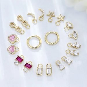 PEISHAGN Fashion Statement Zircon Heart Drop Earrings 925 Sterling Silver Pink Drip Oil Heart Earrings Women Fine Jewelry 2024