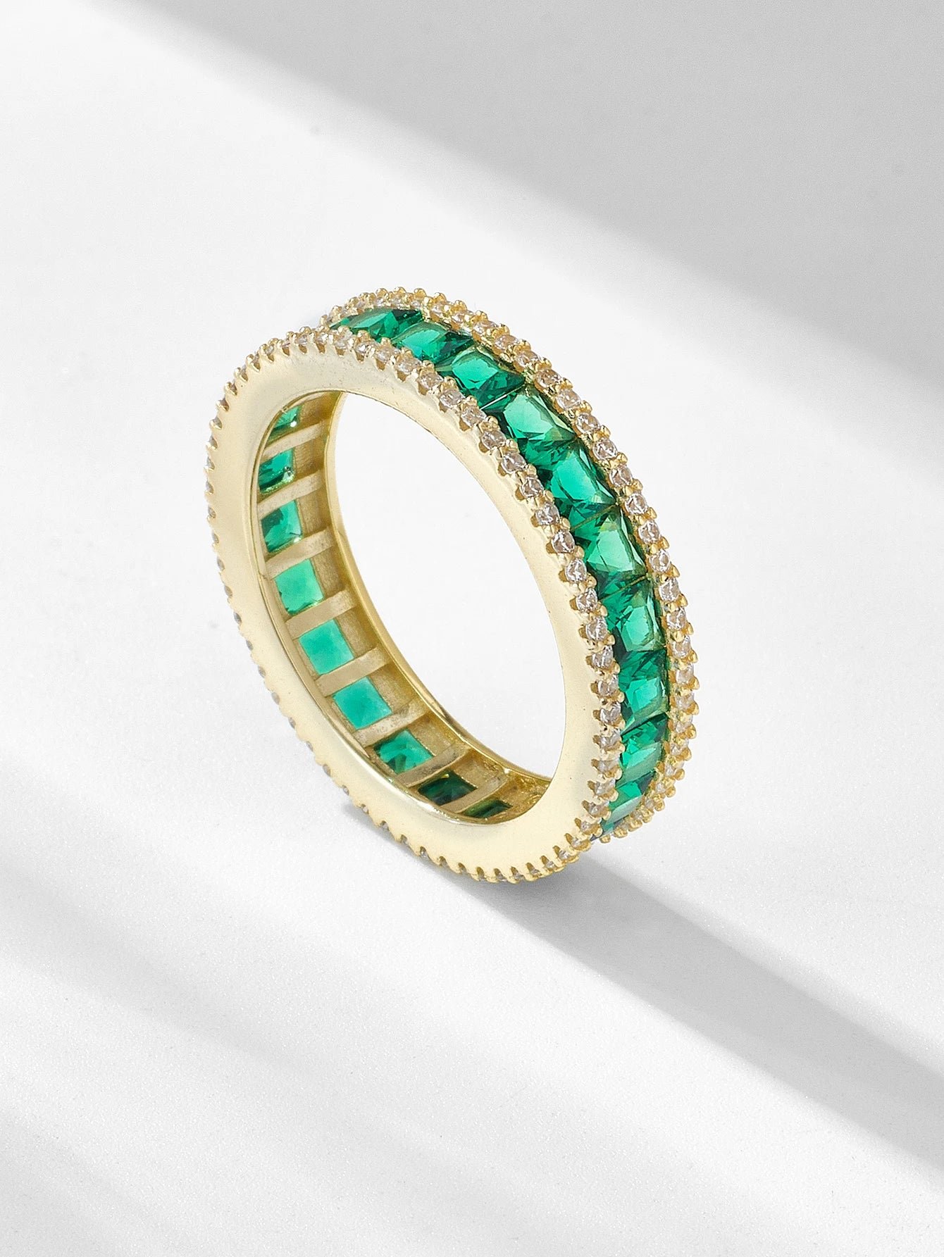 Wholesale Engagement Dainty Zircon Ring Jewelry S925 Sterling Silver Women Vintage Emerald Diamond Zirconia Ring – Image 6