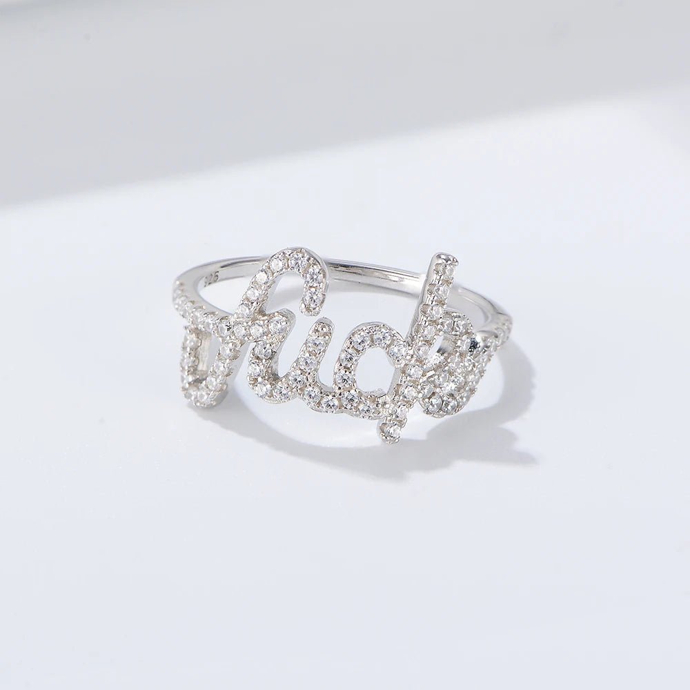 KR1261 Personality Fashion S925 Sterling Silver Pig Nose Shape Zircon Ring 14K Gold Plated Hollow Eternity Ring for Women Female – Image 5