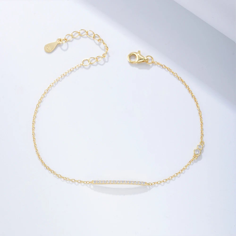 2024 New Style Gold Plating Jewelry Zircon Stone Adjustable bar Bracelet Chain Link Bracelet - Image 2