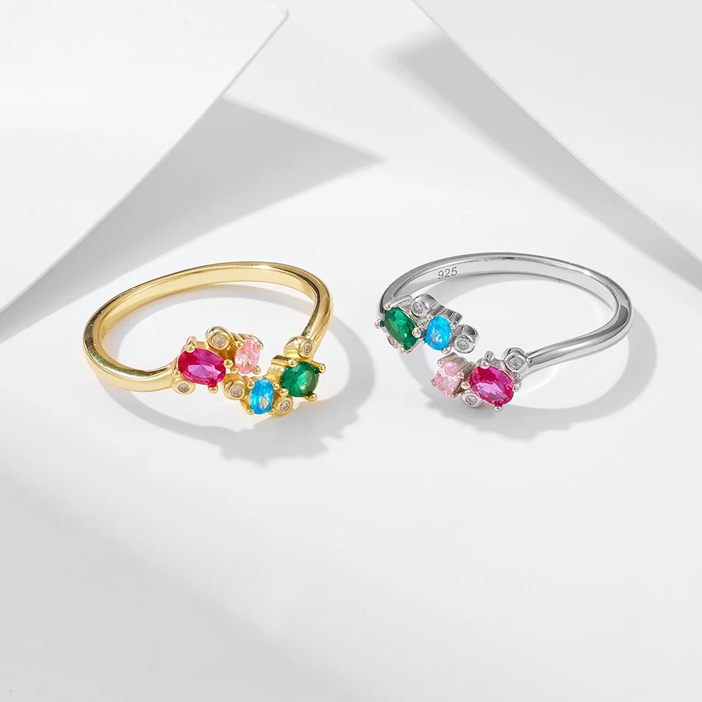 Sterling Jewelry Women Ring Cz 925 Silver 925 Sterling Custom Crystal Stone Simple Decoration Trendy Guangdong Silver Plated – Image 4