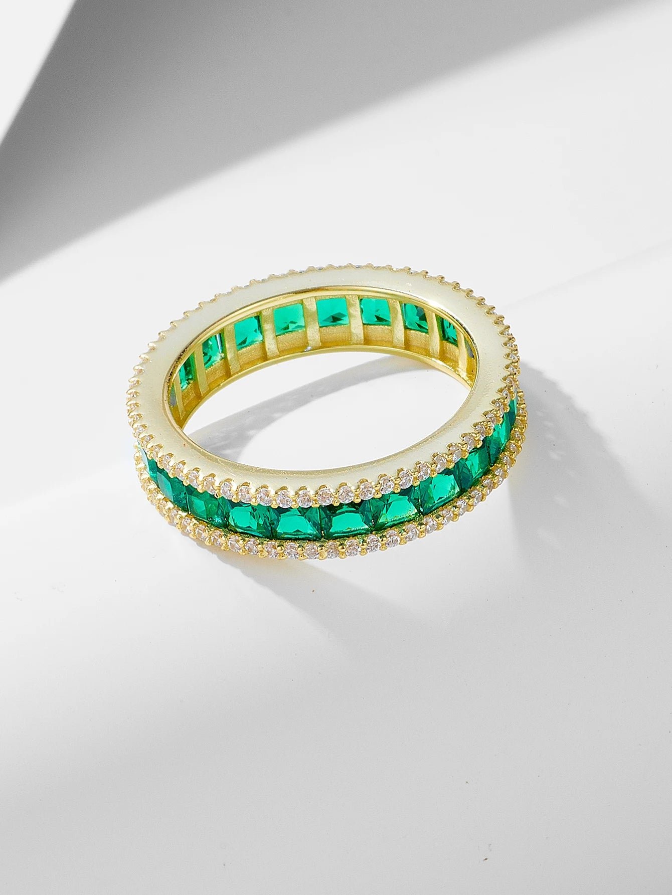 Wholesale Engagement Dainty Zircon Ring Jewelry S925 Sterling Silver Women Vintage Emerald Diamond Zirconia Ring – Image 5