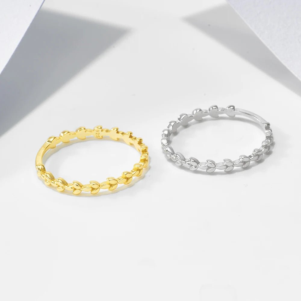 Peishang Manufacturers Custom Best Selling Products 2024 Ear of Wheat Vine Ring in 925 Sterling Silver 14k Gold Plated – Image 5